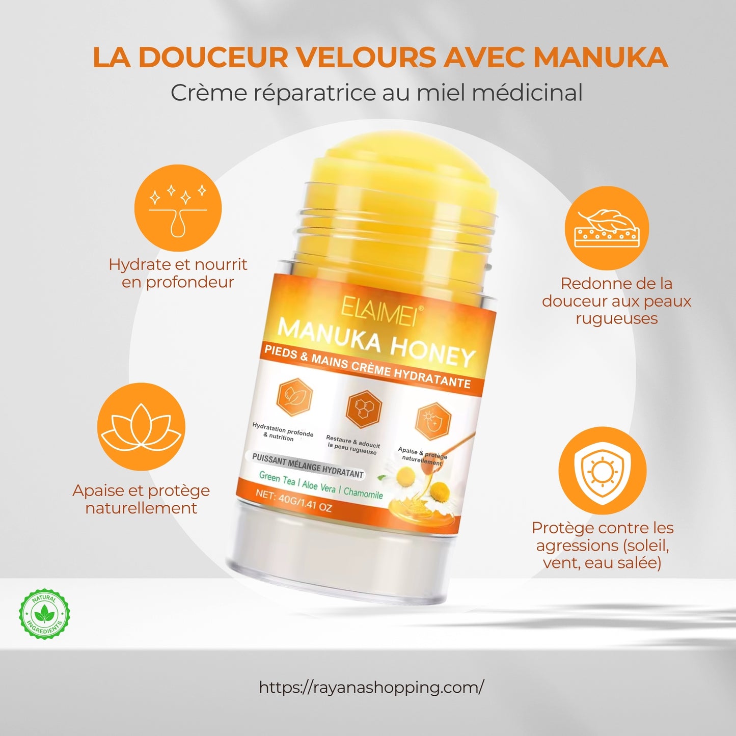 Manuka Honey | Crème réparatrice au miel médicinal.